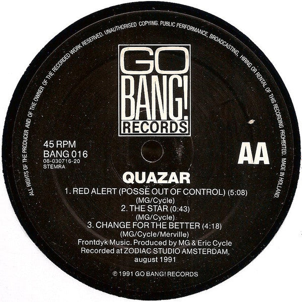 Quazar : (Fast Forward) Into The Future (12")