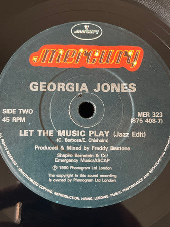 Georgia Jones : Let The Music Play (7")