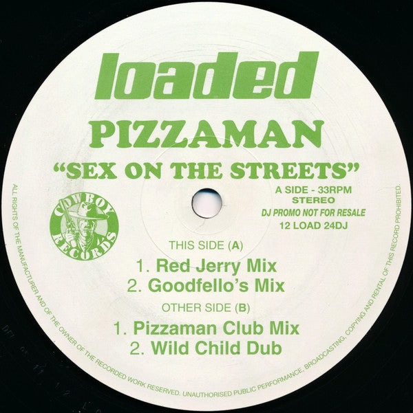 Pizzaman : Sex On The Streets (12", Promo)