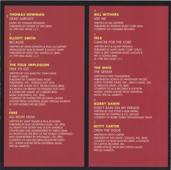 Various : American Beauty (Music From The Original Motion Picture Soundtrack) (CD, Comp)