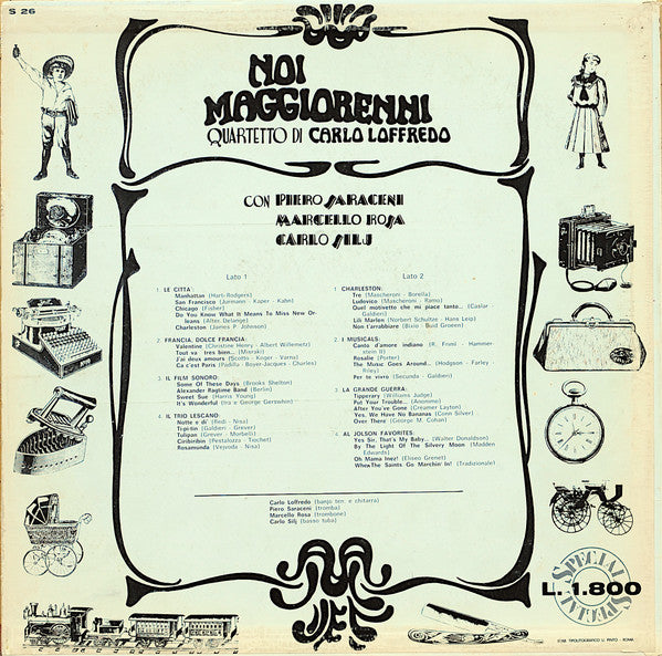 Quartetto Di Carlo Loffredo Con Piero Saraceni, Marcello Rosa, Carlo Silj* : Noi Maggiorenni (LP, Album)