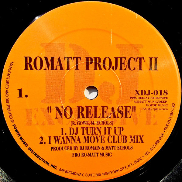 Romatt : No Release (12", EP)