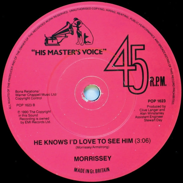 Morrissey : November Spawned A Monster (7", Single)