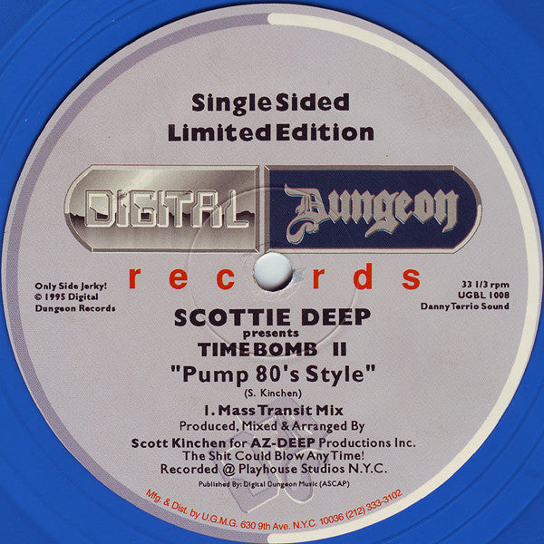 Scotti Deep Presents Time Bomb : Pump 80's Style (10", S/Sided, Ltd, Blu)