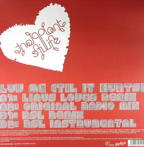Plant Life : Luv Me (Til It Hurts) (12")