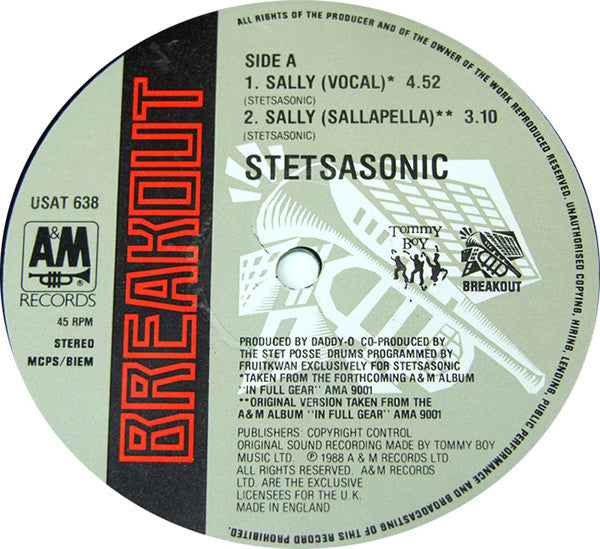 Stetsasonic : Sally / DBC Let The Music Play (12")