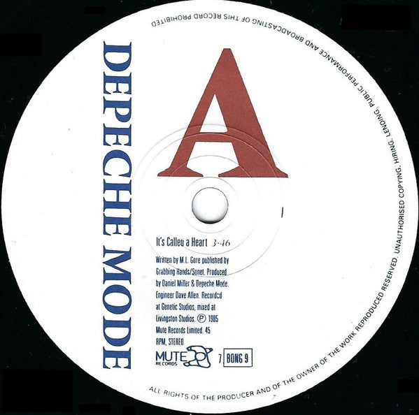 Depeche Mode : It's Called A Heart (7", Single, Ltd, Pos)