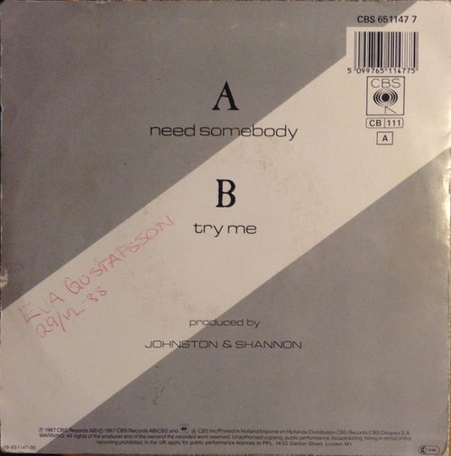 Bad Habit : Need Somebody (7")