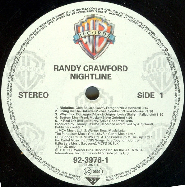 Randy Crawford : Nightline (LP, Album)