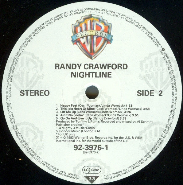 Randy Crawford : Nightline (LP, Album)