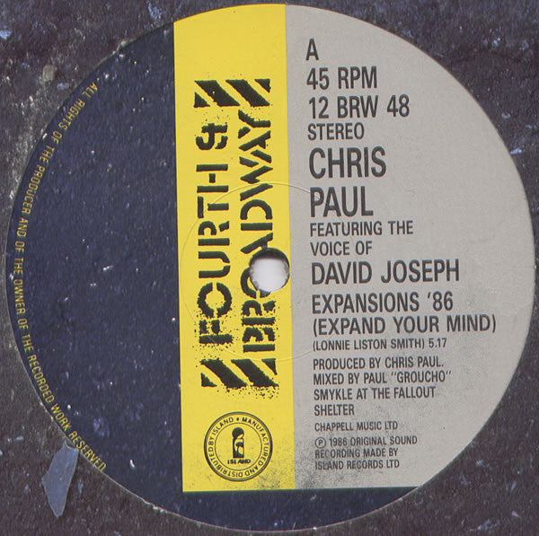 Chris Paul Featuring The Voice Of David Joseph : Expansions '86 (Expand Your Mind) (12")
