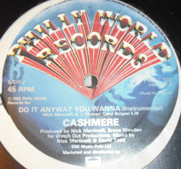 Cashmere (2) : Do It Anyway You Wanna (12")