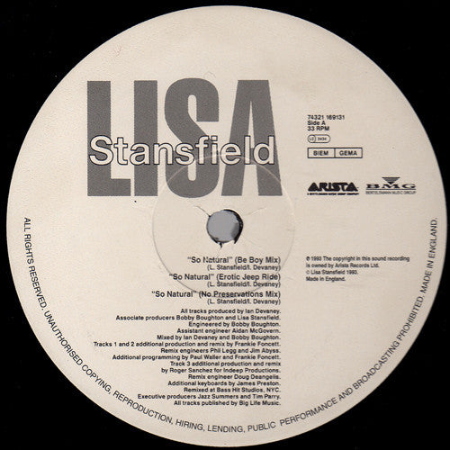Lisa Stansfield : So Natural (12")