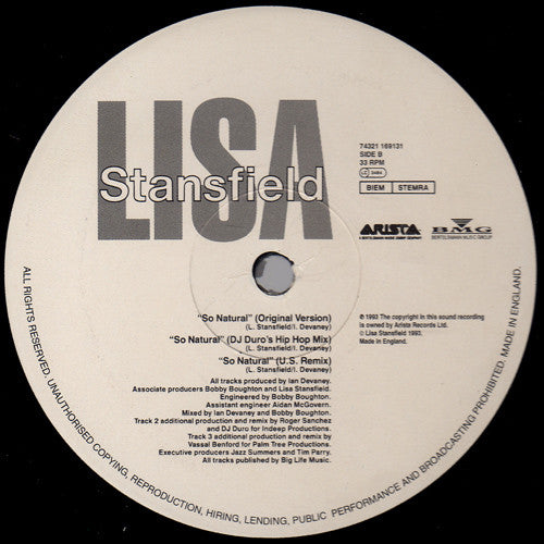 Lisa Stansfield : So Natural (12")