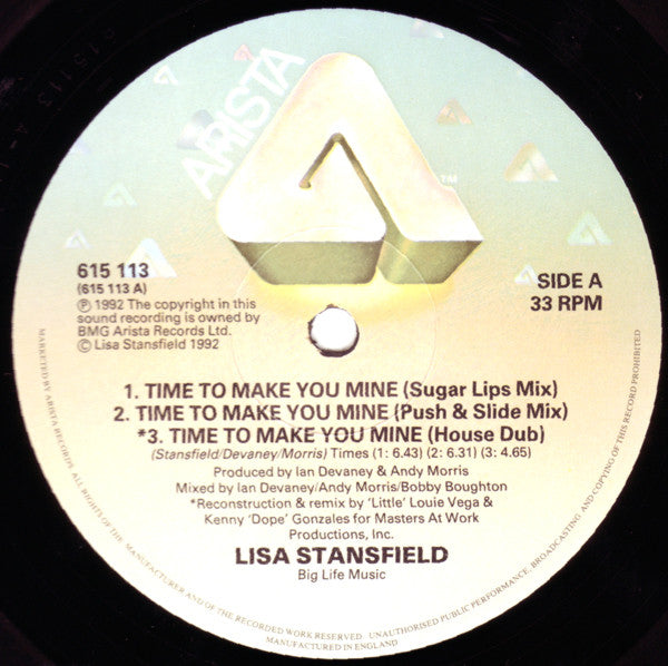 Lisa Stansfield : Time To Make You Mine (12")
