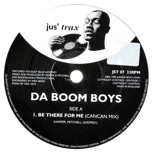 Da Boom Boys : Be There For Me (12")