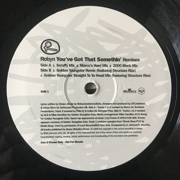Robyn : You've Got That Somethin' (Remixes) (12", Promo)