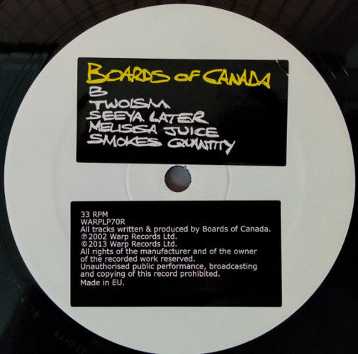 Boards Of Canada : Twoism (LP, MiniAlbum, RE, W/Lbl)