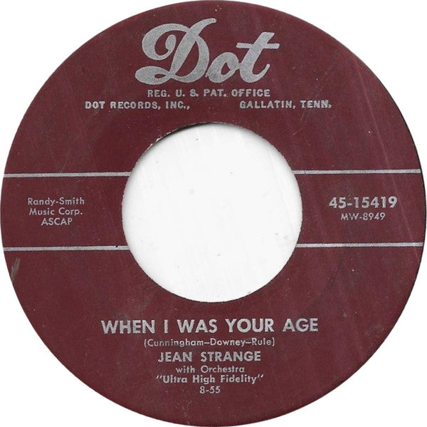 Jean Strange : Charm Bracelet / When I Was Your Age (7")