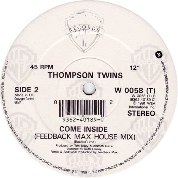 Thompson Twins : Come Inside (12")
