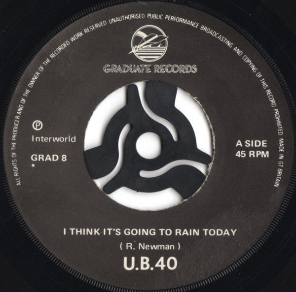 UB40 : My Way Of Thinking / I Think Its Going To Rain Today (7", Single)