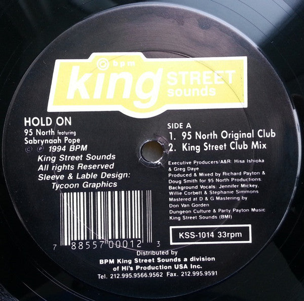 95 North Featuring Sabrynaah Pope : Hold On (12")