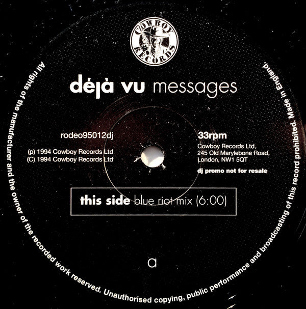 Deja Vu : Messages (2x12", Promo)