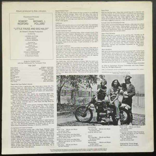 Johnny Cash With Carl Perkins And The Tennessee Three : Little Fauss And Big Halsy (LP, Album)