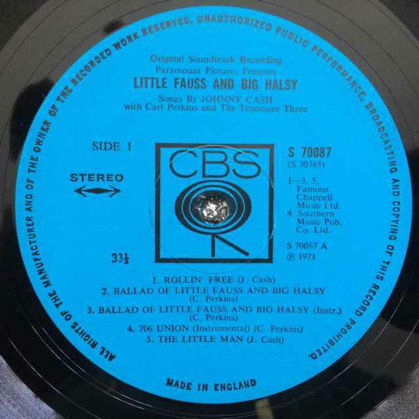 Johnny Cash With Carl Perkins And The Tennessee Three : Little Fauss And Big Halsy (LP, Album)
