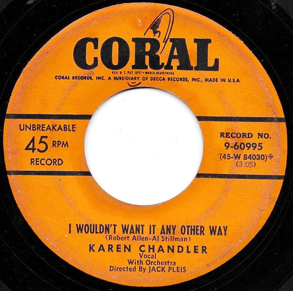 Karen Chandler : Rosebud (7", Single)