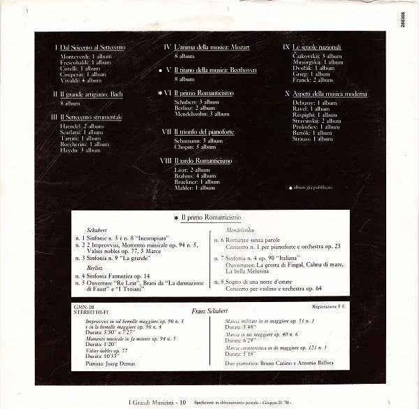 Schubert*, Jörg Demus, Bruno Canino, Antonio Ballista : Pezzi Per Pianoforte (LP, Comp, RE)