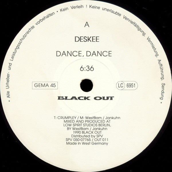 Deskee : Dance, Dance (12")