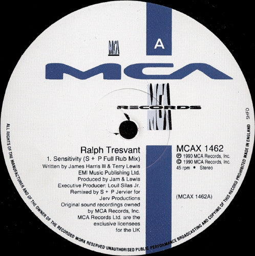 Ralph Tresvant : Sensitivity (G Spot Remix) (12")
