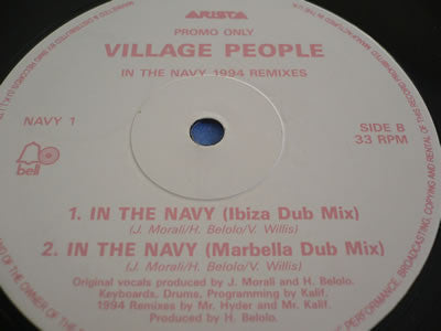 Village People : In The Navy (1994 Remixes) (12", Promo)