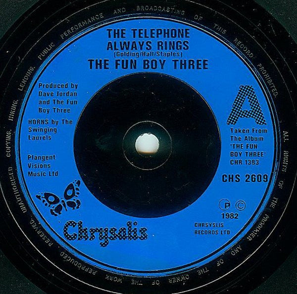The Fun Boy Three* : The Telephone Always Rings (7", Single, Blu)