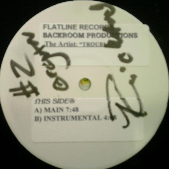 Backroom Productions : Trouble (12", Promo, W/Lbl)