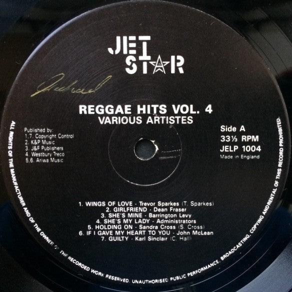 Various : Reggae Hits Vol. 4 (LP, Comp, Bla)
