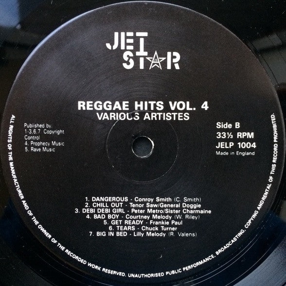 Various : Reggae Hits Vol. 4 (LP, Comp, Bla)