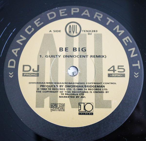 Be Big : Guilty / Get On Board (12", Promo)