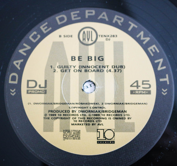 Be Big : Guilty / Get On Board (12", Promo)