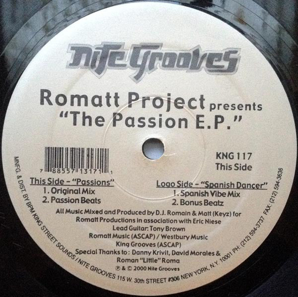 Romatt : The Passion EP (12", EP)