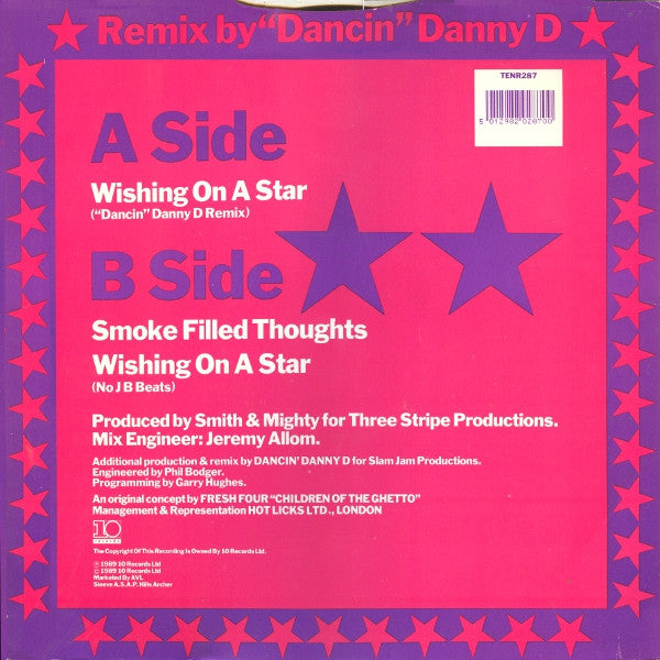 Fresh 4 (Children Of The Ghetto)* Featuring Lizz. E* : Wishing On A Star ("Dancin" Danny D Remix) (12")