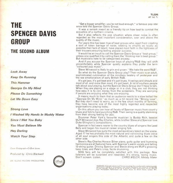 The Spencer Davis Group : The Second Album (LP, Album, Mono)