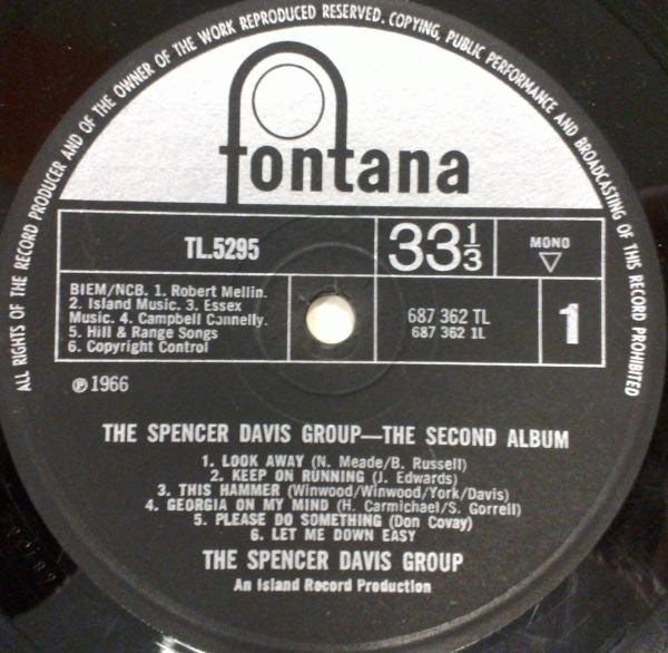 The Spencer Davis Group : The Second Album (LP, Album, Mono)
