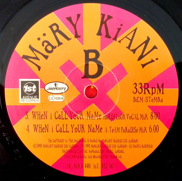 Mary Kiani : When I Call Your Name (12", Single)