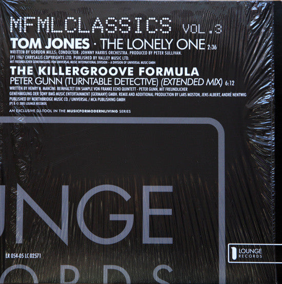 Tom Jones / The Killergroove Formula : MFML Classics Vol. 3 (12", W/Lbl)
