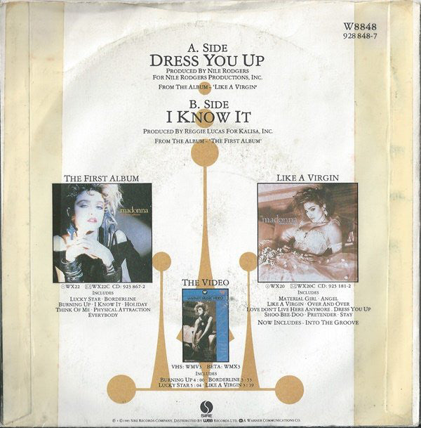 Madonna : Dress You Up (7", Single, Pap)