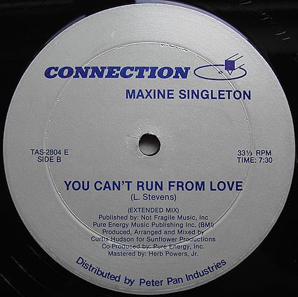 Maxine Singleton : You Can't Run From Love (12")