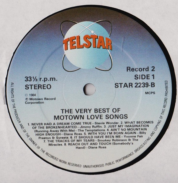 Various : The Very Best Of Motown Love Songs Volume 2 (LP, Album, Comp)