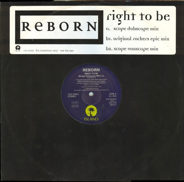 Reborn : Right To Be (12", Promo)